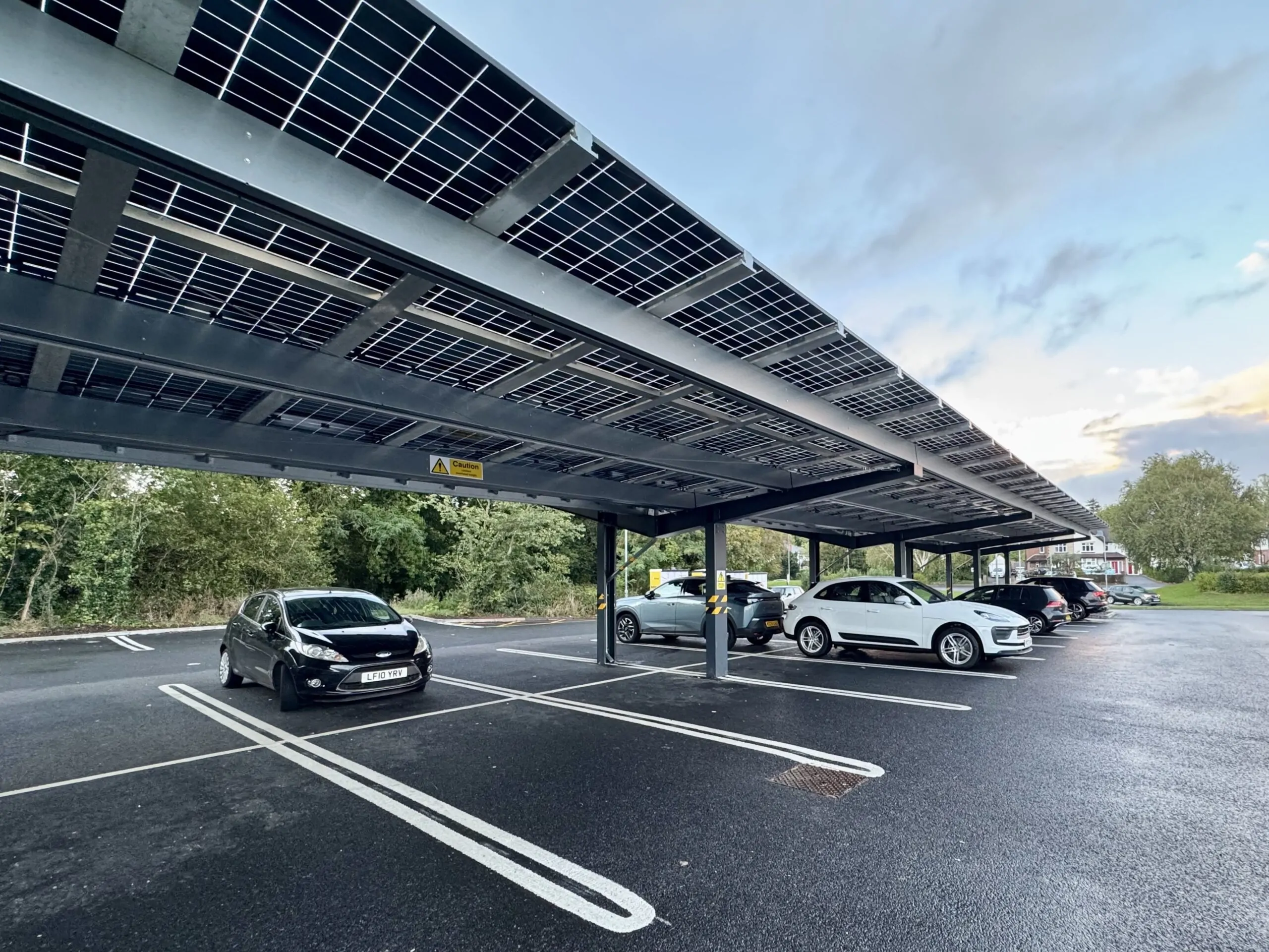 Coop-Wildwood-1 Solar parking canopies at Coop Wildwood site in England