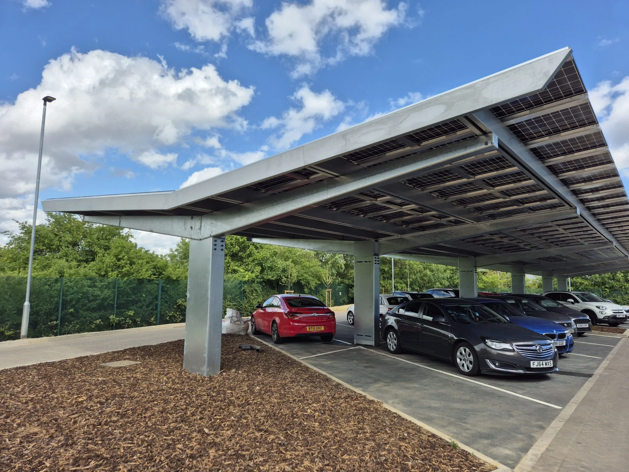 Brioche-1 Bluetop Solar Carport for Capital Park in England.